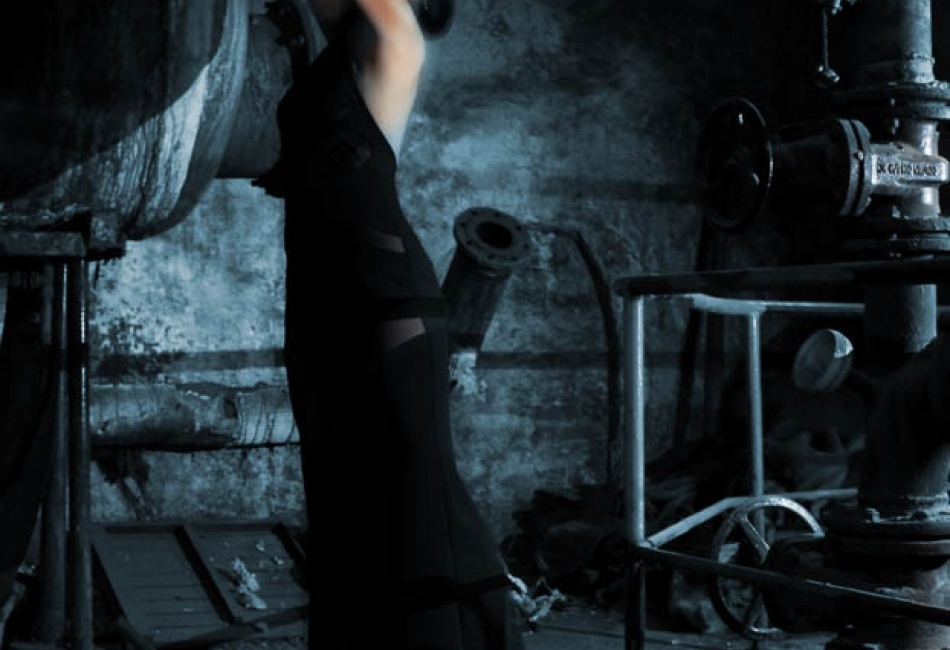 Lady in the boiler room