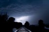 Railway at storm
