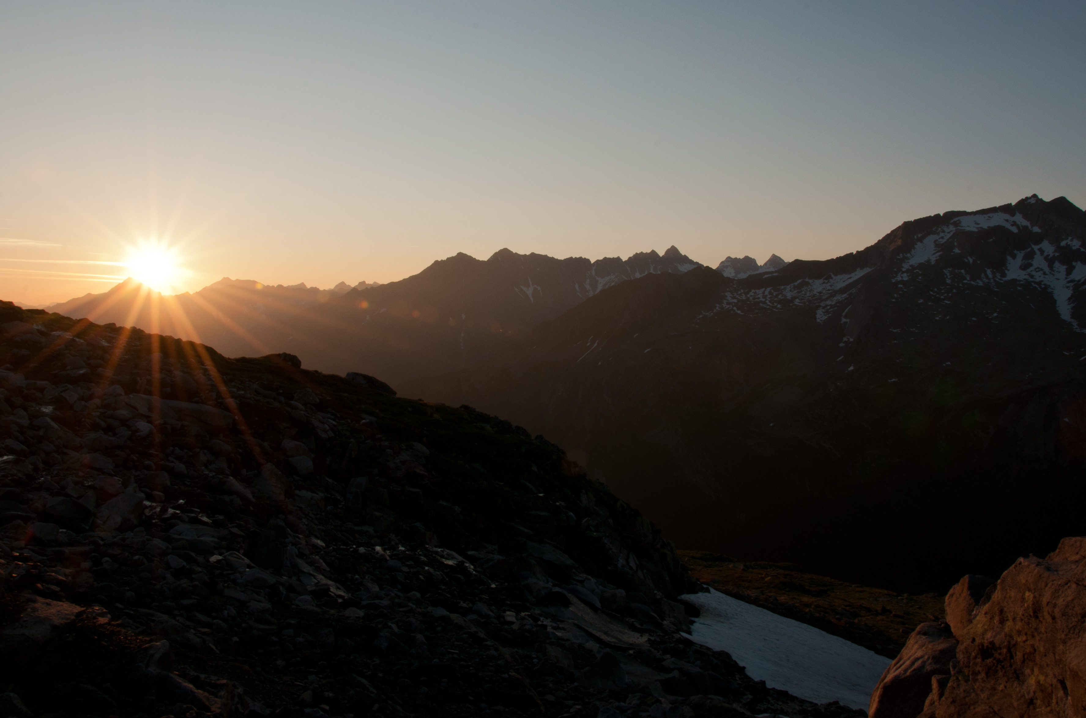 východ slunka v zillertalu