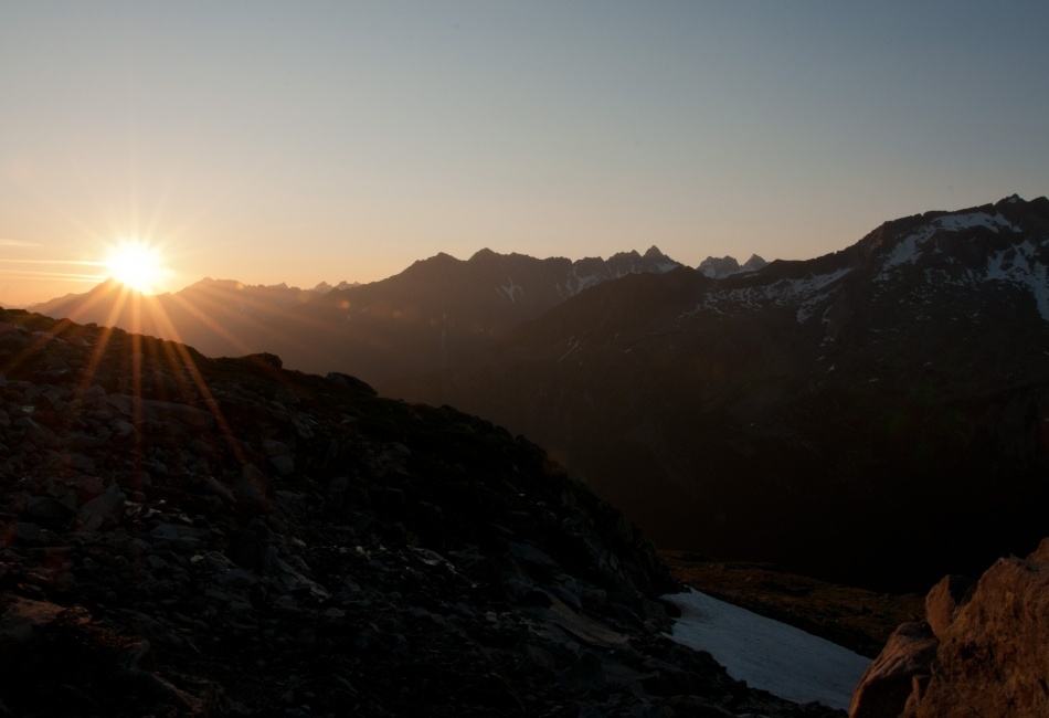 východ slunka v zillertalu