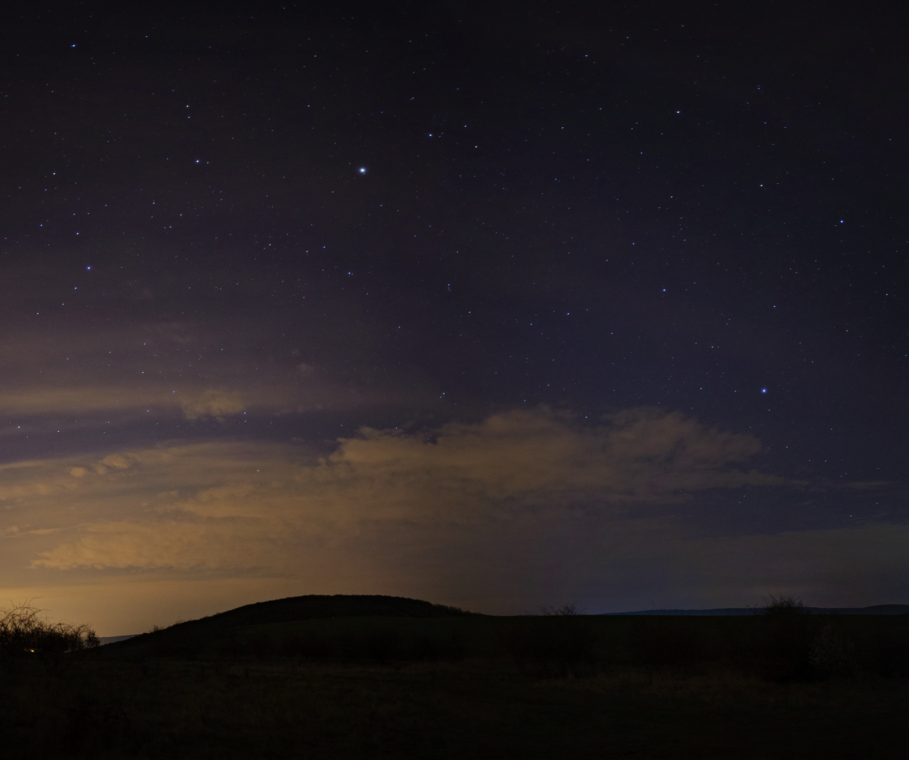 první pokusy o noční panorama