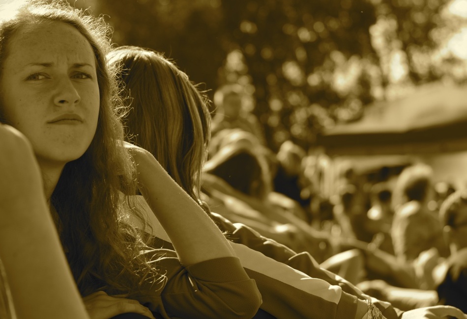 Divák a zároveň také jedna z aktérek závodu