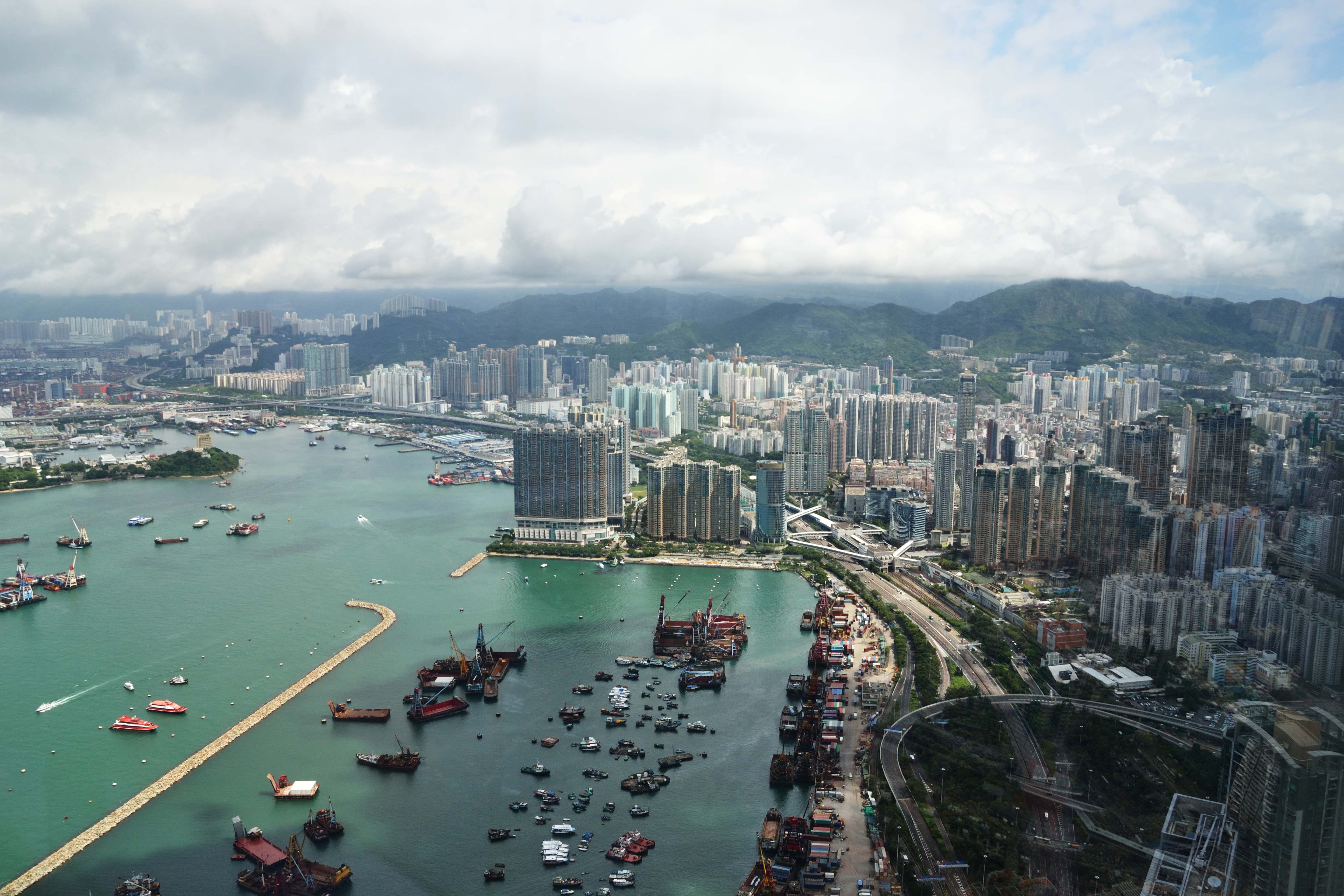 Hong Kong, výhled z 100sky Observation Deck