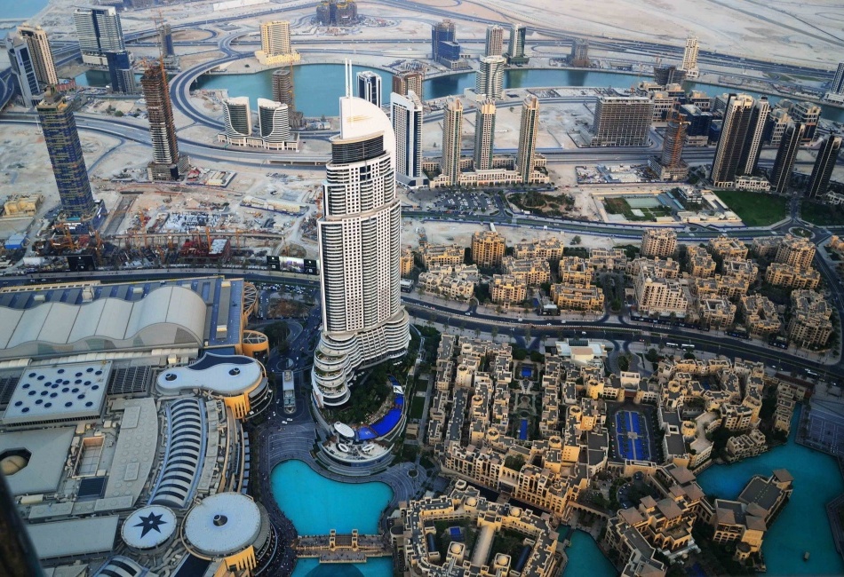 Dubai, výhled z Burj Khalifa