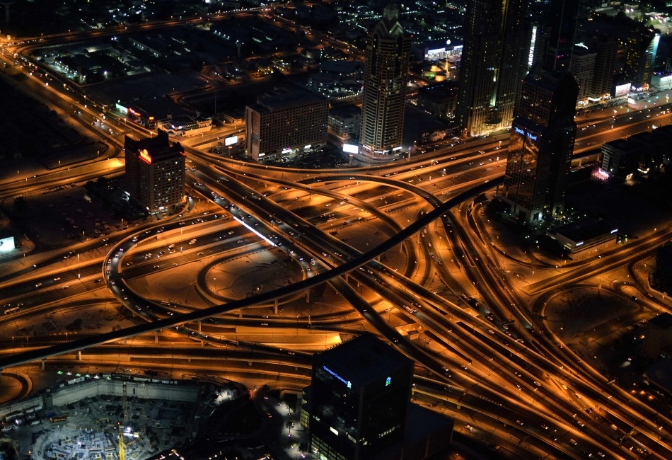 Dubai, výhled z Burj Khalifa