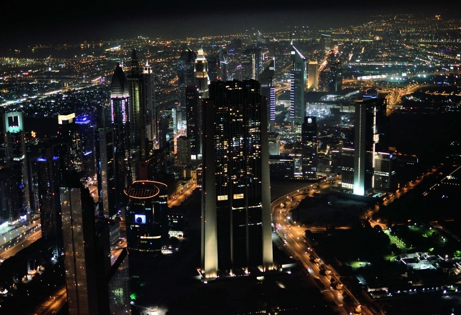 Dubai, výhled z Burj Khalifa